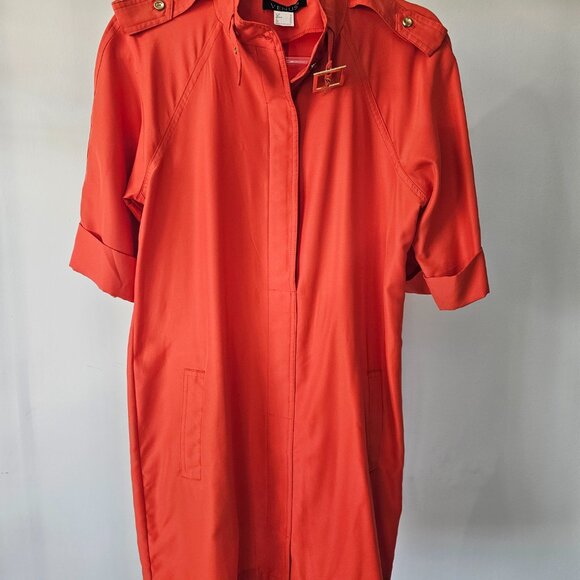 Venus Modern Burnt Orange Utility Shirtdress w/Gold Hardware/Buckles + Belt - Picture 2 of 14